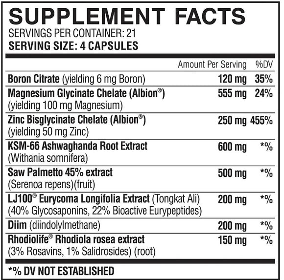 Myogenix Hardcore Test 84 Caps|Test Booster|Mass For Life|