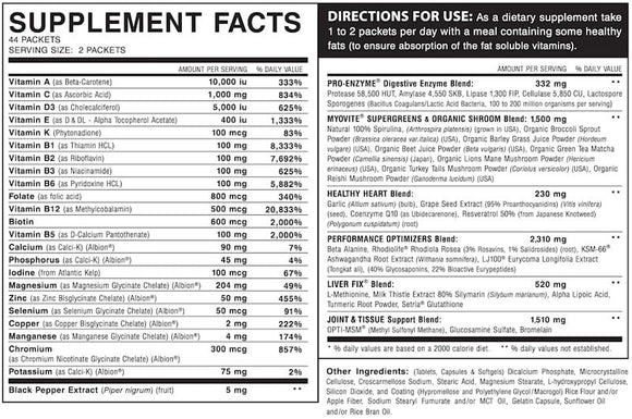 Myogenix MyoVite Athletes Multi|Multi Vitamin|Mass For Life|