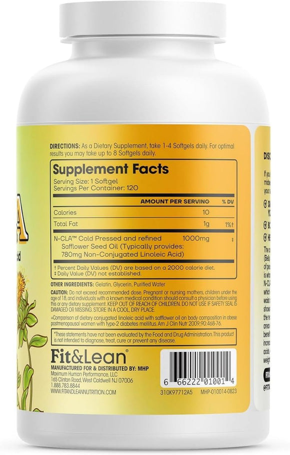 MHP Fit & Lean N-CLA, 120 Softgels|CLA|Mass For Life|