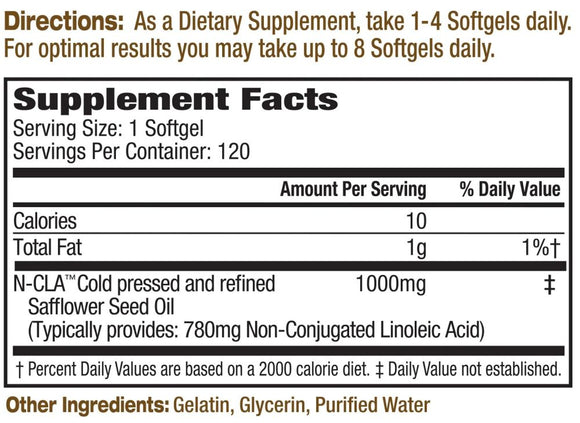 MHP Fit & Lean N-CLA, 120 Softgels|CLA|Mass For Life|
