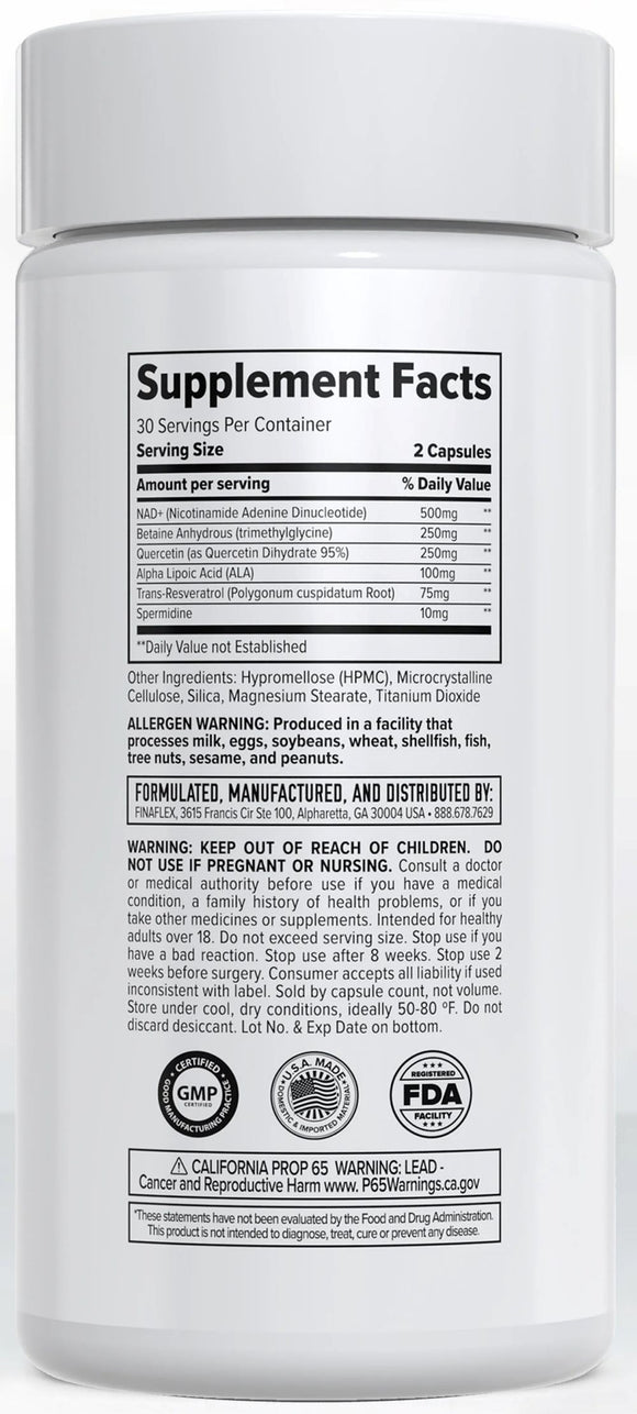 Finaflex NAD+ Longevity 60 Capsules