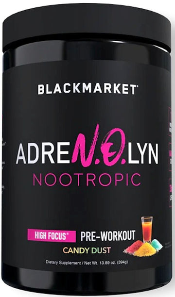 BlackMarket Labs Adrenolyn Nootropic 25 servings|Pre Workout|Mass For Life|