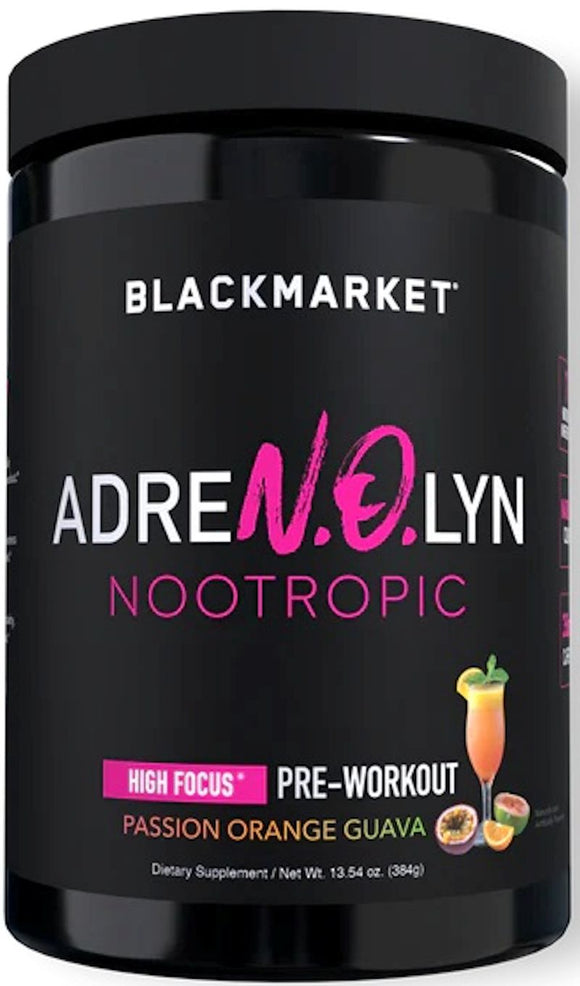 BlackMarket Labs Adrenolyn Nootropic 25 servings|Pre Workout|Mass For Life|