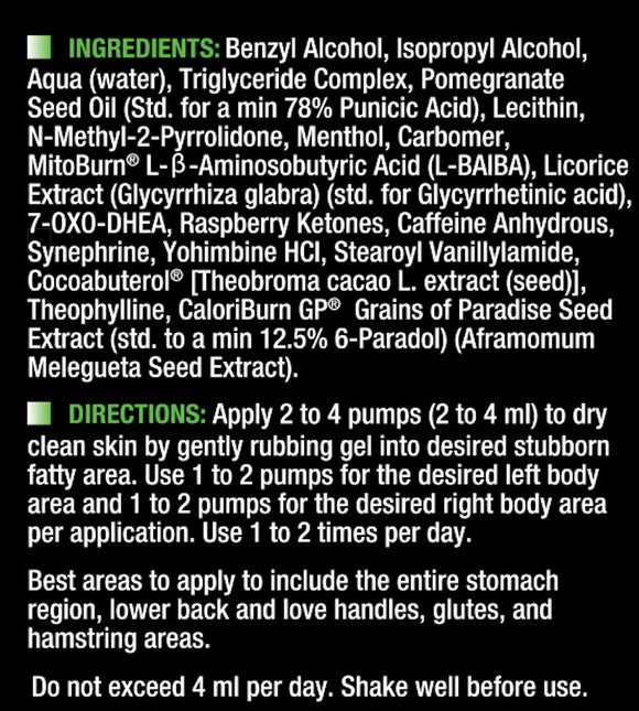 Xtreme Performance Gels XPG Napalm Xtreme|Fat Burner|Mass For Life|