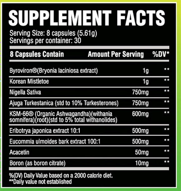 Chemix Natabolic Anabolic 240 Capsules|Test Booster|Mass For Life|