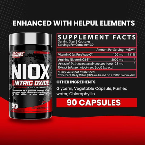 Nutrex NioX Nitric Oxide|Muscle Pumps|Mass For Life|