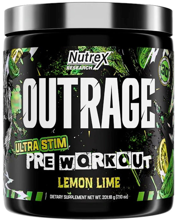 Nutrex OUTRAGE | Ultra Stim Pre-Workout|Pre Workout|Mass For Life|