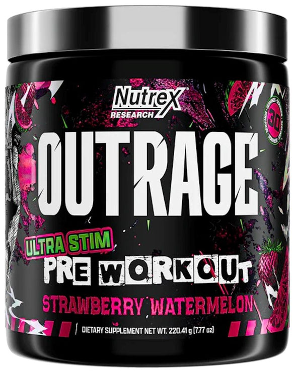 Nutrex OUTRAGE | Ultra Stim Pre-Workout|Pre Workout|Mass For Life|