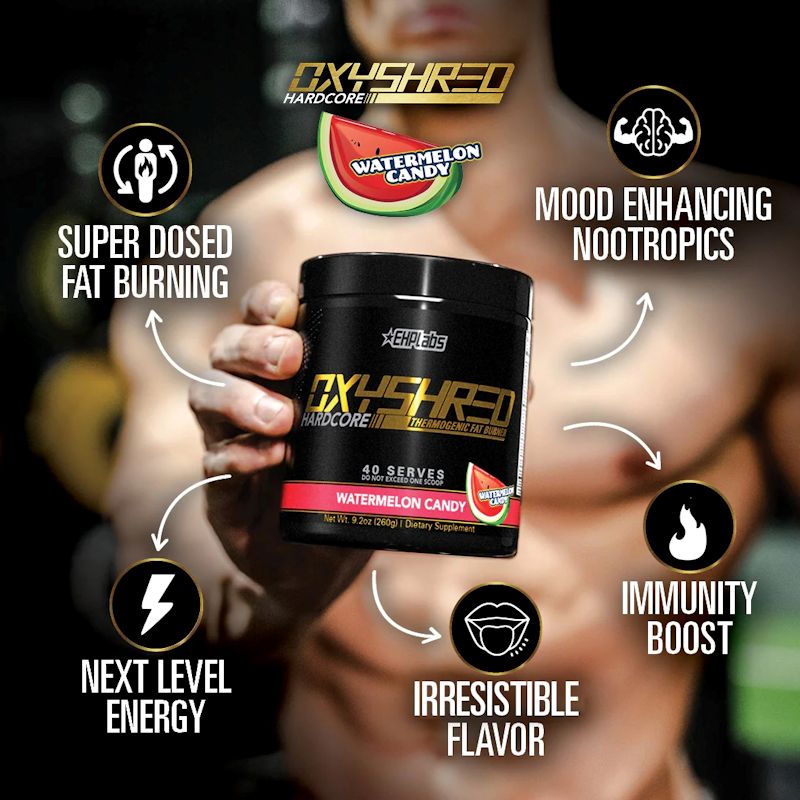 EHPLabs OxyShred Hardcore pre-workout fat burner banner