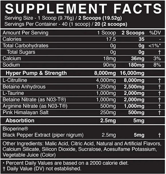 BlackMarket Labs PUMP Pre-Workout|Muscle Pumps|Mass For Life|