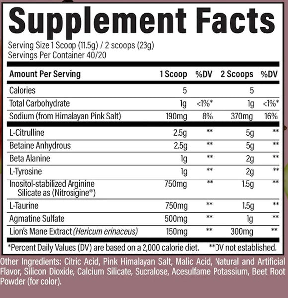 RAW Nutrition Pump Non Stim Pre-Workout | 40 servings Watermelon (Copy)|Pre-Workout|Mass For Life|