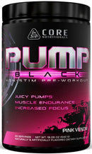 Core Nutritionals Pump Black Pre-Workout Non-Stim|Muscle Pumps|Mass For Life|