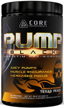 Core Nutritionals Pump Black Pre-Workout Non-Stim|Muscle Pumps|Mass For Life|