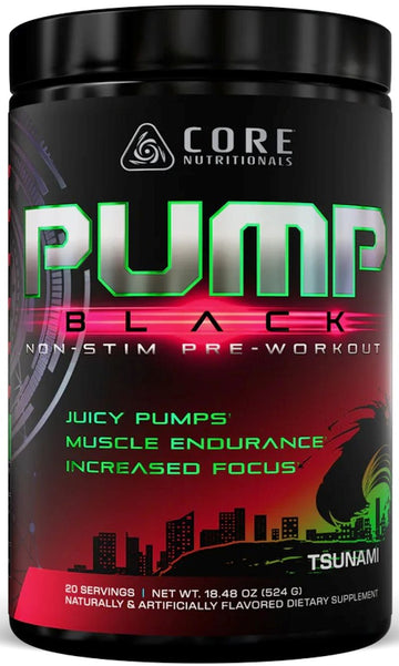 Core Nutritionals Pump Black Pre-Workout Non-Stim|Muscle Pumps|Mass For Life|