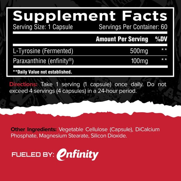 Unmatched Supps Paraxanthine 60 Capsules|Pre Workout|Mass For Life|