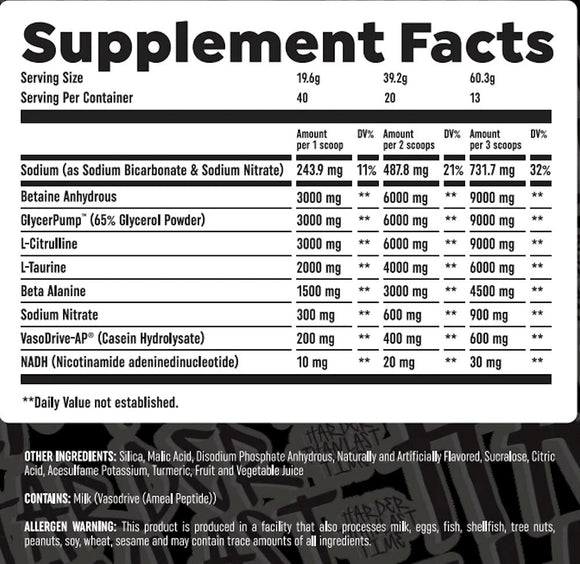HTLT Supps Pre-Pump 2.0|Pre-Workout|Mass For Life|
