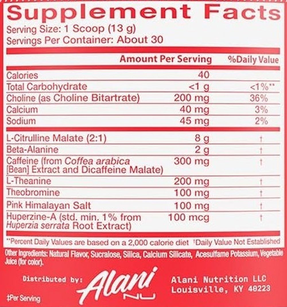 Alani Nu Pre-Workout+|Mass For Life|Pre Workout