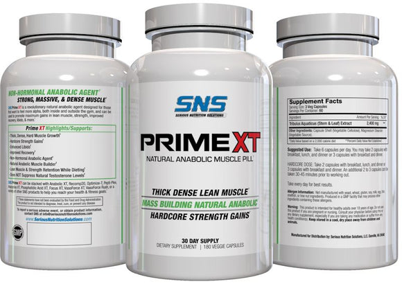 SNS Serious Nutrition Solutions Prime XT|Test Booster|Mass For Life|