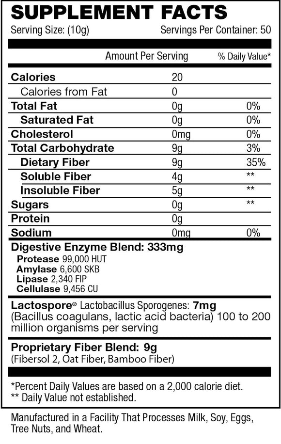 Myogenix Proenzyme+Fiber 50 servings|Digestion|Mass For Life|
