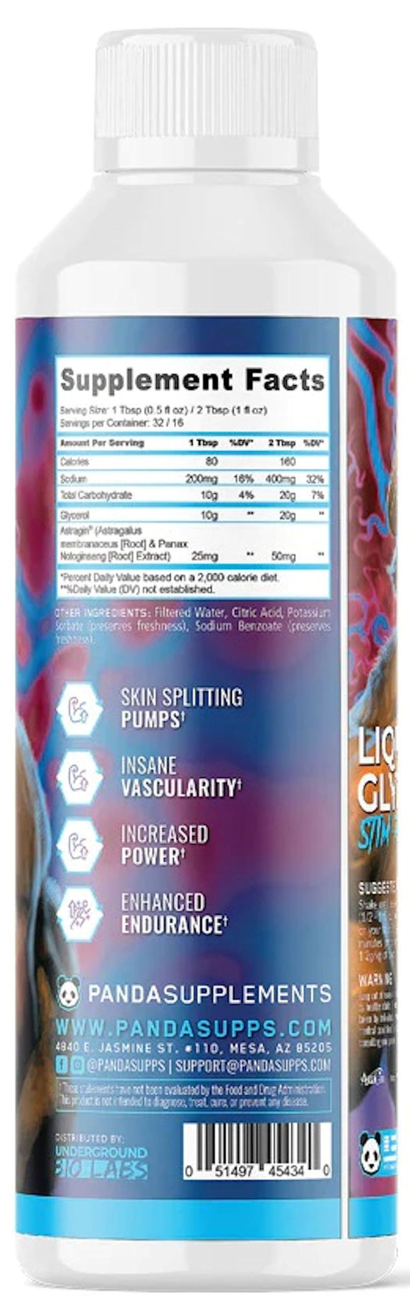 Panda Supplements Pump Liquid|Muscle Pumps|Mass For Life|