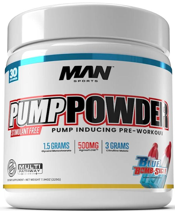 Man Sports Pump Powder Pre-Workout pumps unflavored