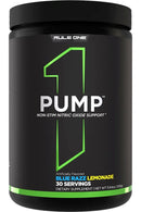 Rule One Pump Stim-Free Nitric Oxide Support 30 Servings|Muscle Pumps|Mass For Life|