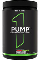 Rule One Pump Stim-Free Nitric Oxide Support 30 Servings|Muscle Pumps|Mass For Life|