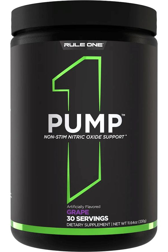 Rule One Pump Stim-Free Nitric Oxide Support 30 Servings|Muscle Pumps|Mass For Life|