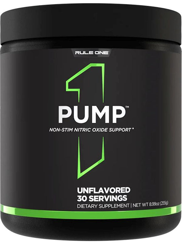 Rule One Pump Stim-Free Nitric Oxide Support 30 Servings|Muscle Pumps|Mass For Life|