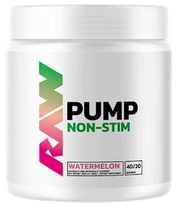 RAW Nutrition Pump Non Stim Pre-Workout 40 servings|Pre-Workout|Mass For Life|