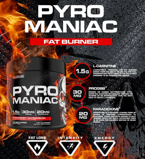 Killer Labz, Pyro Maniac, Fat Burner, Pre-Workout