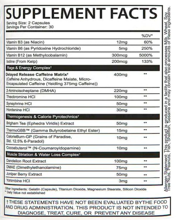 AfterDark Supplements Pyrodex Fat Burner|Metabolism Boosters|Mass For Life|