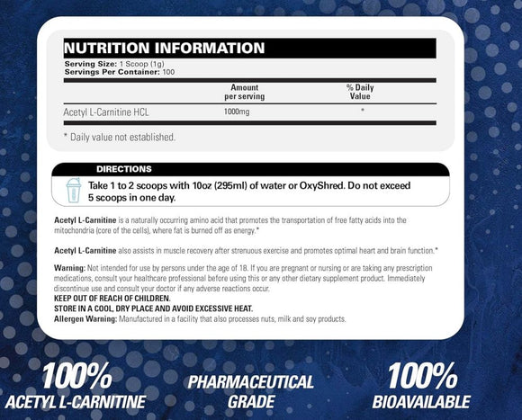 EHPLabs Acetyl-L-Carnitine Non-Stim Fat Burner