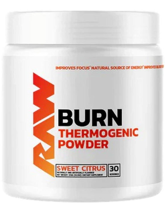 Raw Nutrition Burn Thermogenic Powder 30 Servings|Fat Burner|Mass For Life|