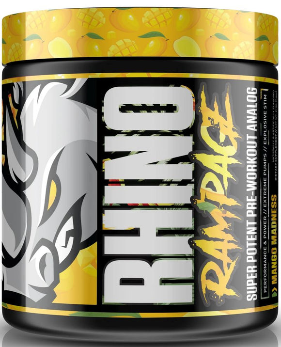 MuscleSport Rhino Rampage High Stim Pre-Workout|Pre Workout|Mass For Life|