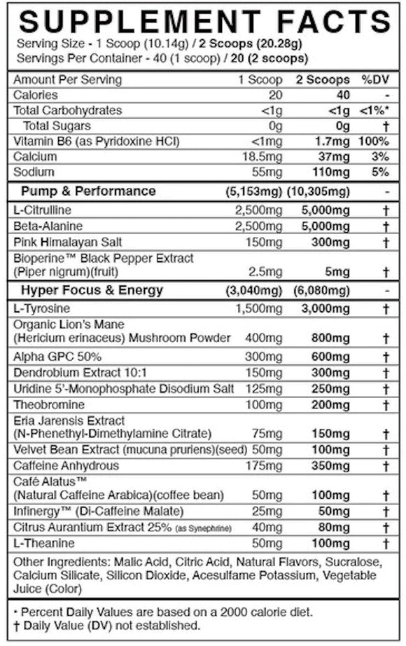 BlackMarket Labs Rule Pre Workout|BCAA|Mass For Life|