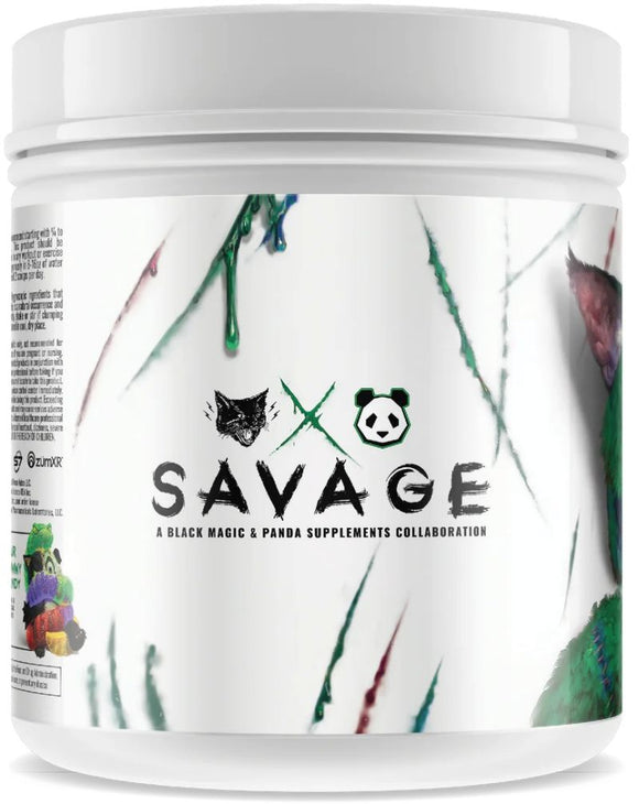 Panda Supps X Black Magic Sinister Savage Pre Workout 40 servings|Pre-Workout|Mass For Life|