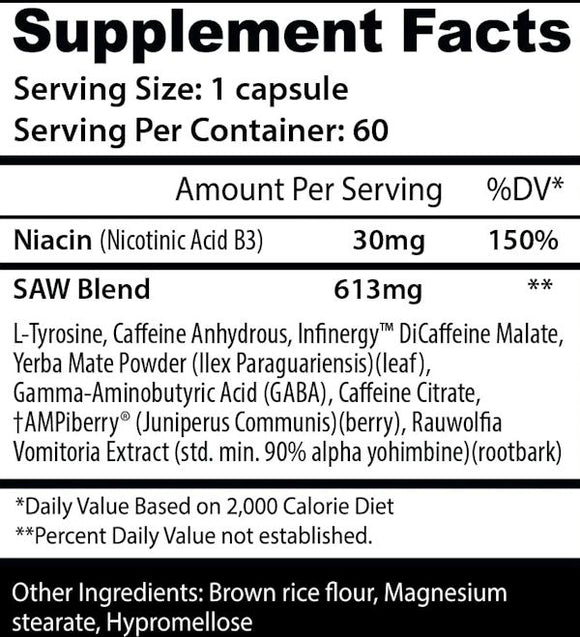 Insane Labz SAW Fat Burner Caps|Fat Burner|Mass For Life|