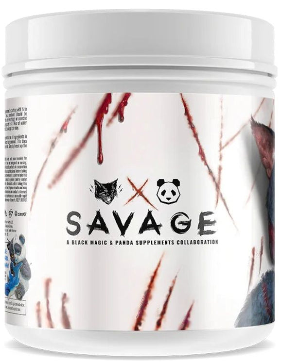 Panda Supps X Black Magic Sinister Savage Pre Workout 40 servings|Pre-Workout|Mass For Life|