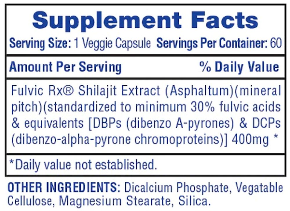 Hi-Tech Shilajit Extract 60 VegCaps|Herbal|Mass For Life|