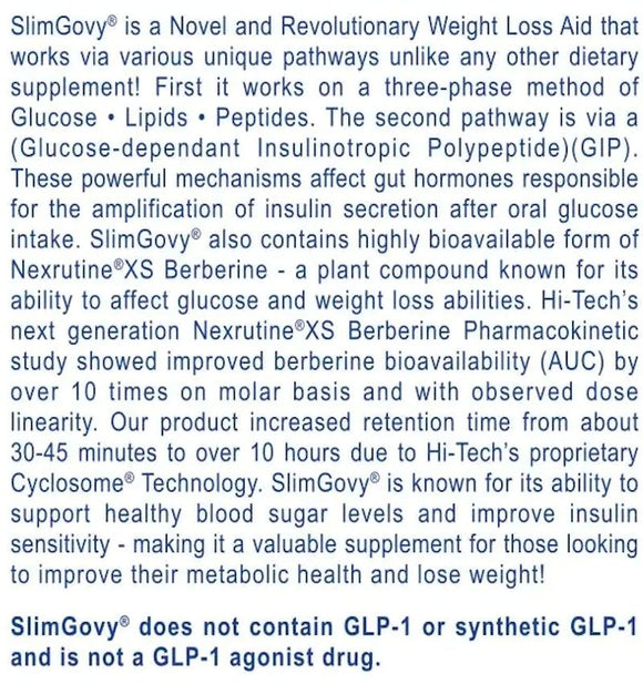 Hi-Tech Pharma Slimgovy|Fat Burner|Mass For Life|