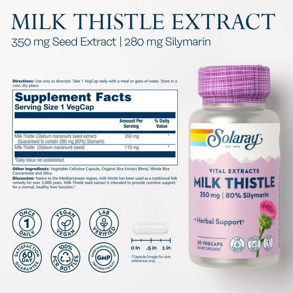 Solaray Milk Thistle|Liver Support|Mass For Life|