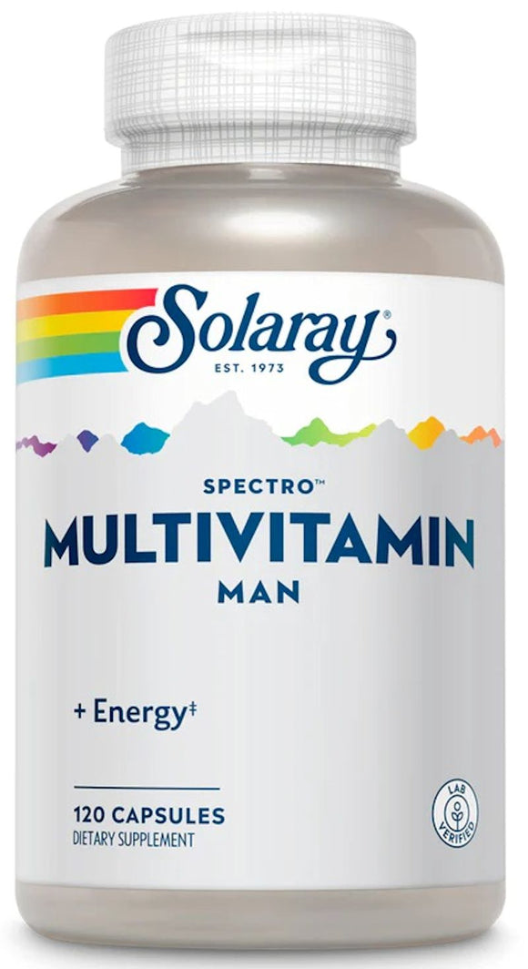 Solaray Spectro Multivitamin Man 120 Capsules|Multi Vitamin|Mass For Life|