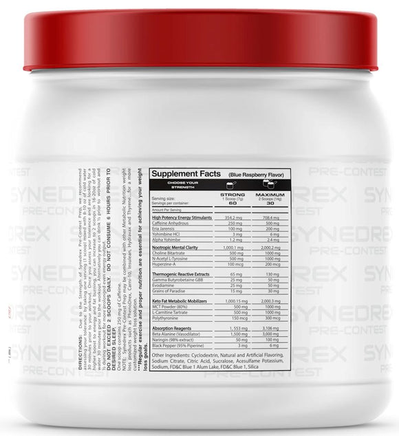 Metabolic Nutrition Synedrex Pre-Workout|Pre Workout|Mass For Life|