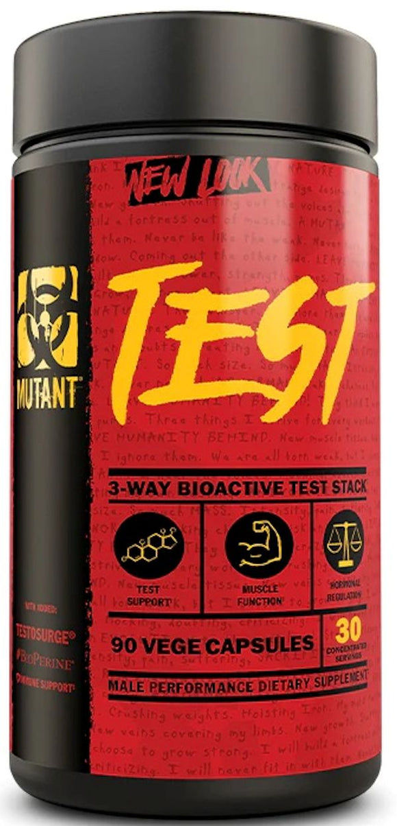 Mutant TEST - 3-Way Bioactive Test Stack|Test Booster|Mass For Life|