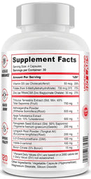 Panda Supps TEST Booster 120 Capsules|Test Booster|Mass For Life|