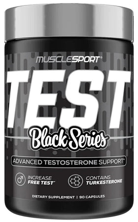 MuscleSport TEST BLACK 90 Caps Natural Testosterone Booster|Test Booster|Mass For Life|