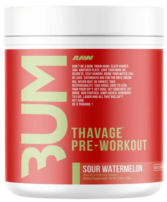 Raw Nutrition Thavage Pre-Workout 40 servings|Pre-Workout|Mass For Life|