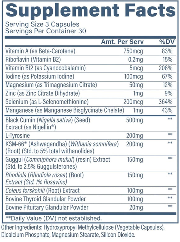 Revive Thyroid Support Healthy Function 90 VegCaps|Weight Management|Mass For Life|