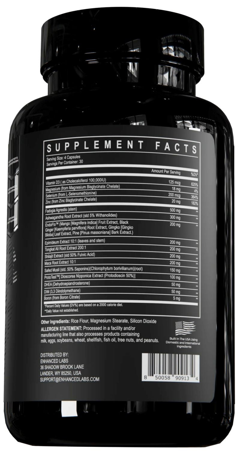 Enhanced Labs Top T 120 Capsules test side